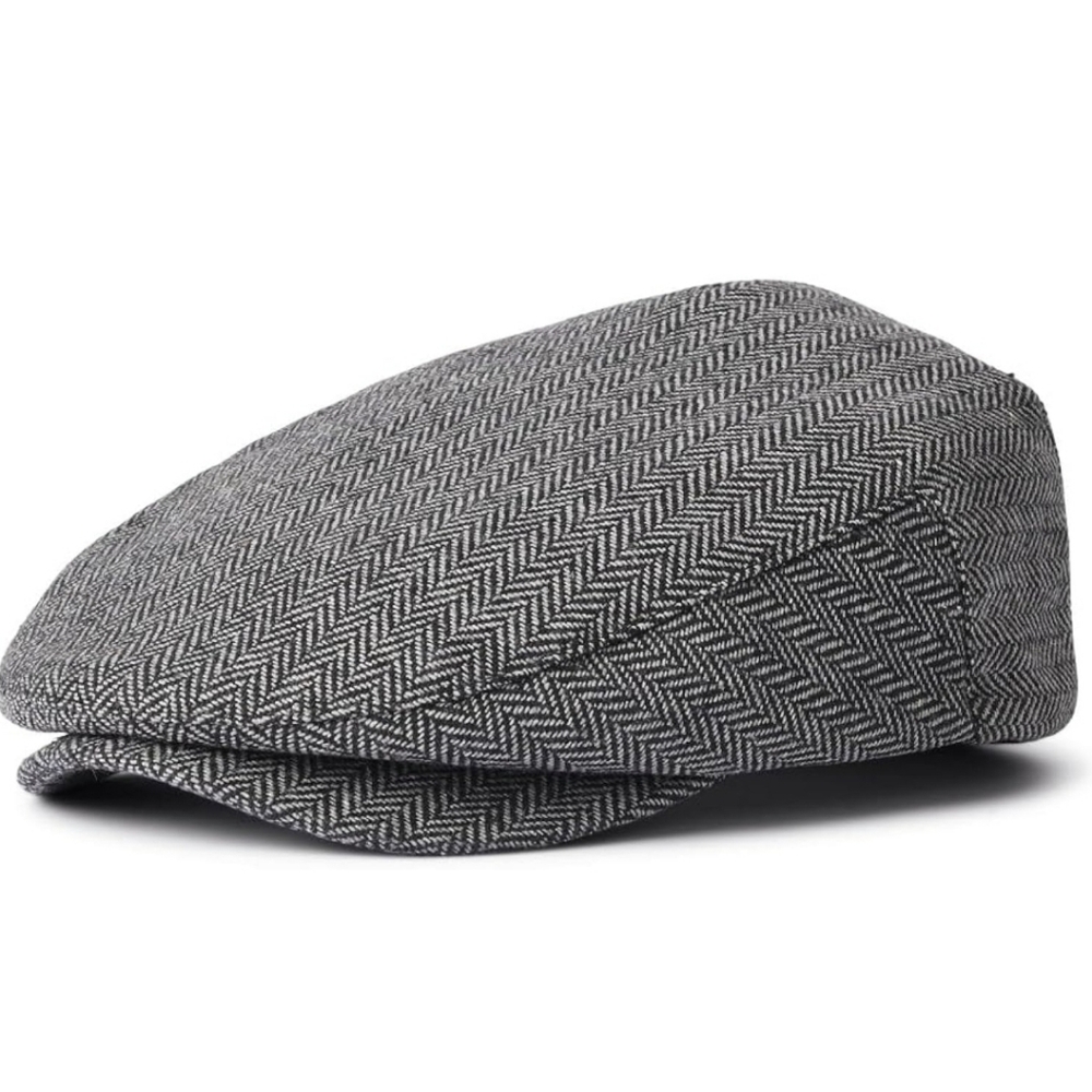 Brixton Hooligan Snap Cap Gray Herringbone Size Large